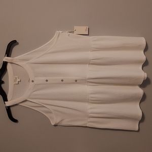 Ava James 1X Babydoll Top Light  Waffle Top